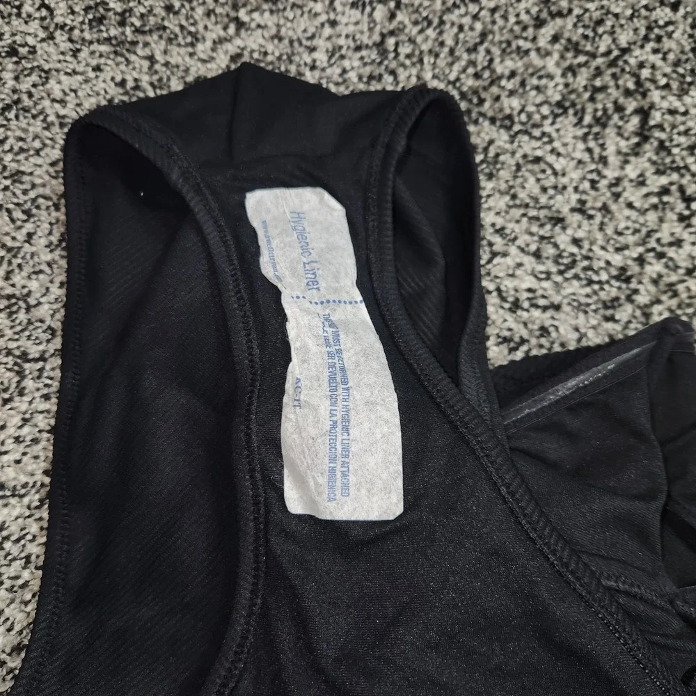 Old Navy Swimsuit Large Black Ribbed 1 Piece Swimsuit Multiway Straps Slimming L
